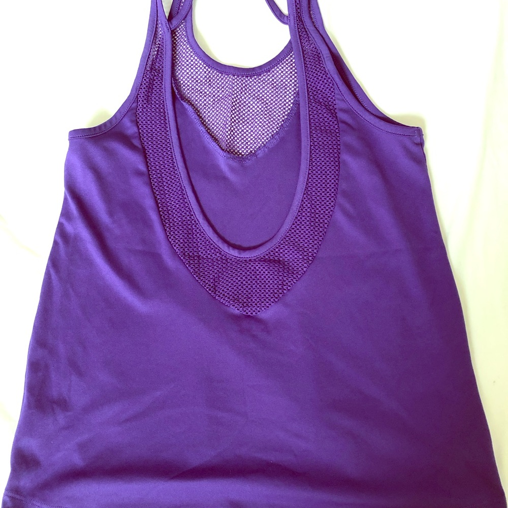 Pure Barre brand mesh purple tank